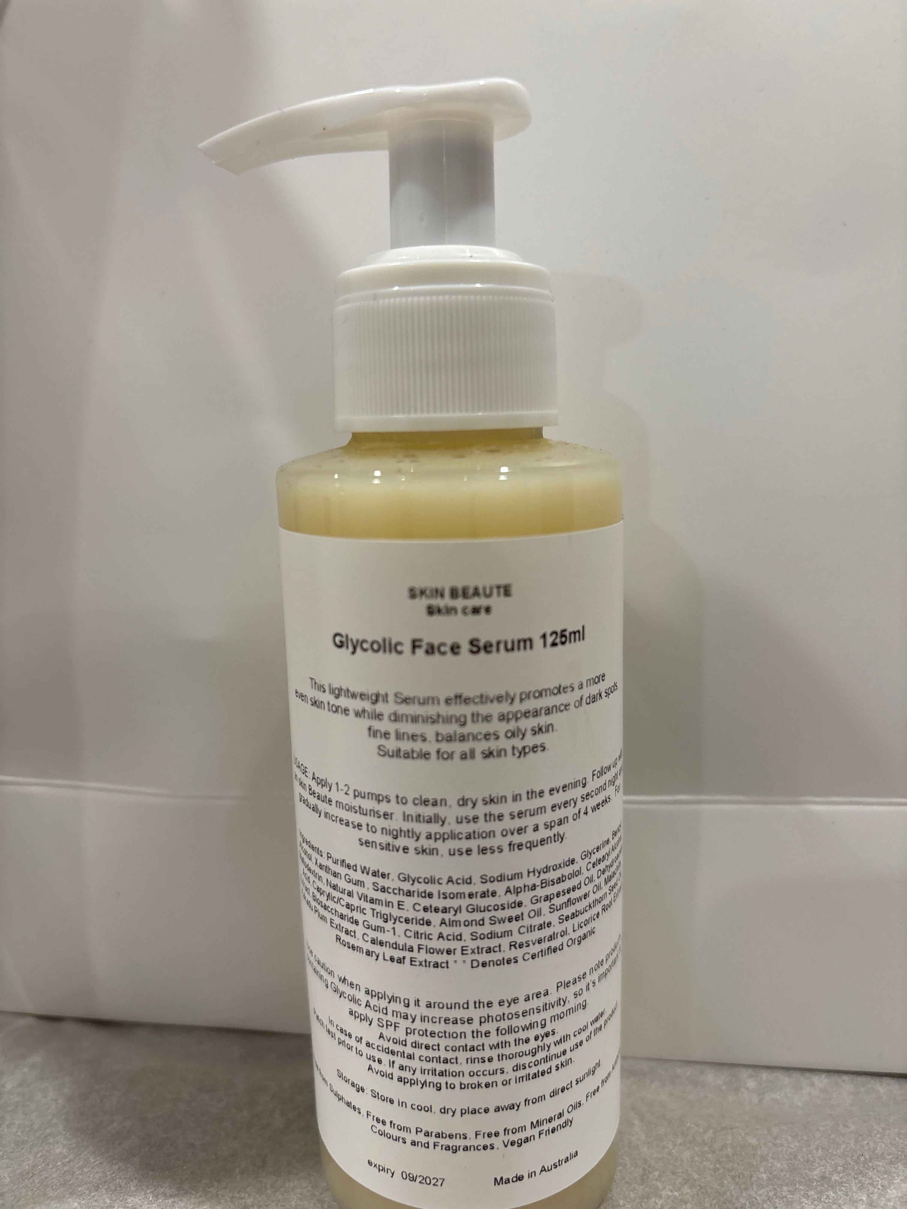 glycolic face serum 125 ml   Organic